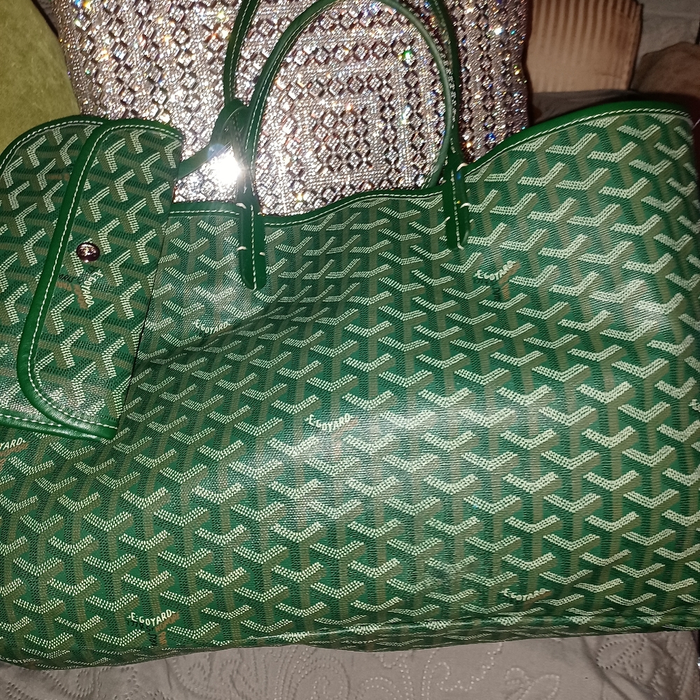 Goyard Bag Saint Louis Green Tote GM